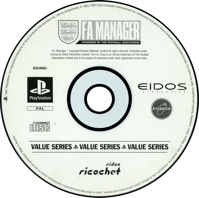 FA Manager screenshot 3 for Playstation